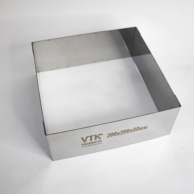 Форма для выпечки и заморозки Квадрат 200x200 мм высота 80 мм фото 1