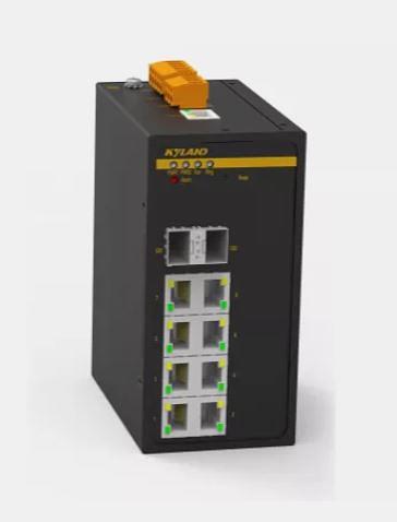 Управляемый коммутатор c 2 слотами 100Base-X SFP, 8 портами 10/100Base-T(X) (разъем RJ45), два входа питания 24/48 В пост. фото 1