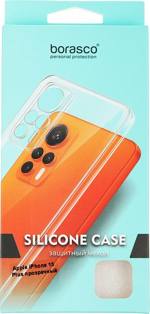 Чехол (клип-кейс) BoraSCO для Apple iPhone 15 Plus прозрачный (72410) фото 8