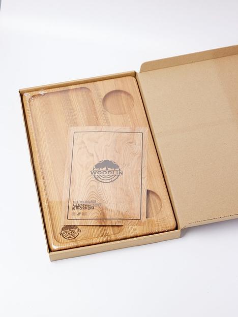 Сервировочная доска деревянная Woodlin «Карпель» 22х35 см ОПТ фото 4