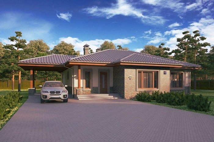 Проект каркасного дома «КД-128-117» под ключ фото 1