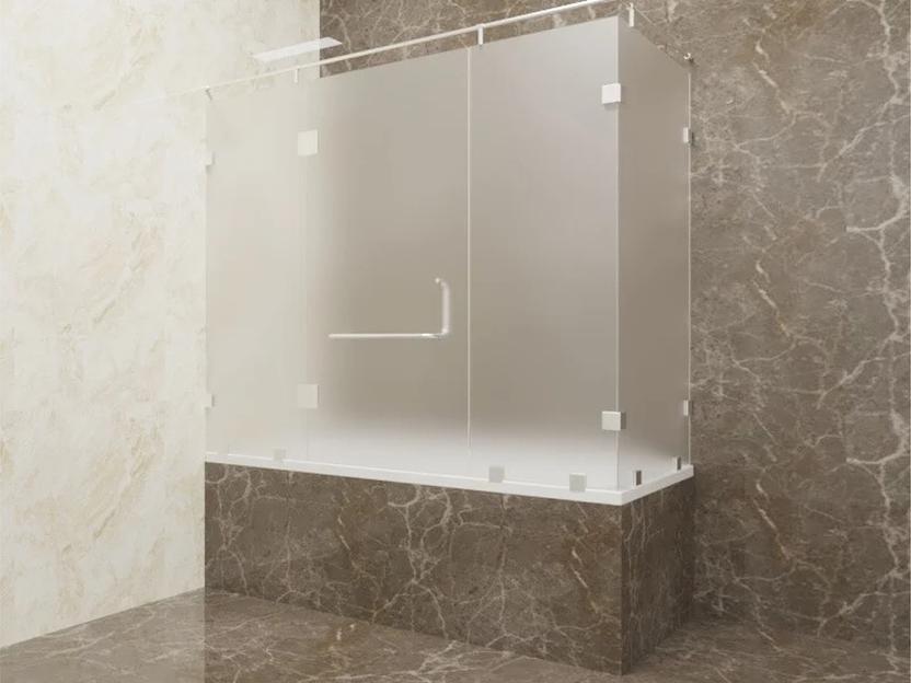 Душевое ограждение КазСтекло КС-170Р двустенное матовое белый фото 1