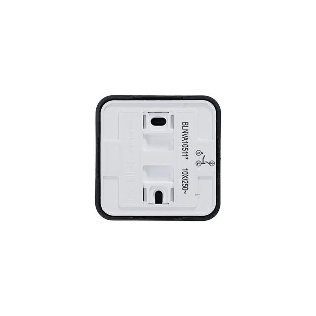 Выключатель BLANCA двухклавишный наружный (схема 5) с подсветкой и изоляционной пластиной 10а 250b антрацит фото 6