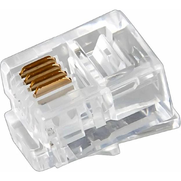 Разъем телефонный Rexant (05-1012) UTP, RJ-14 (6P4C), CAT 3 фото 1