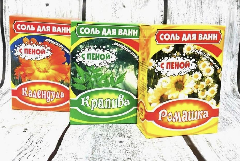 Соли для ванн «Календула, Крапива, Ромашка», комплект, опт фото 1