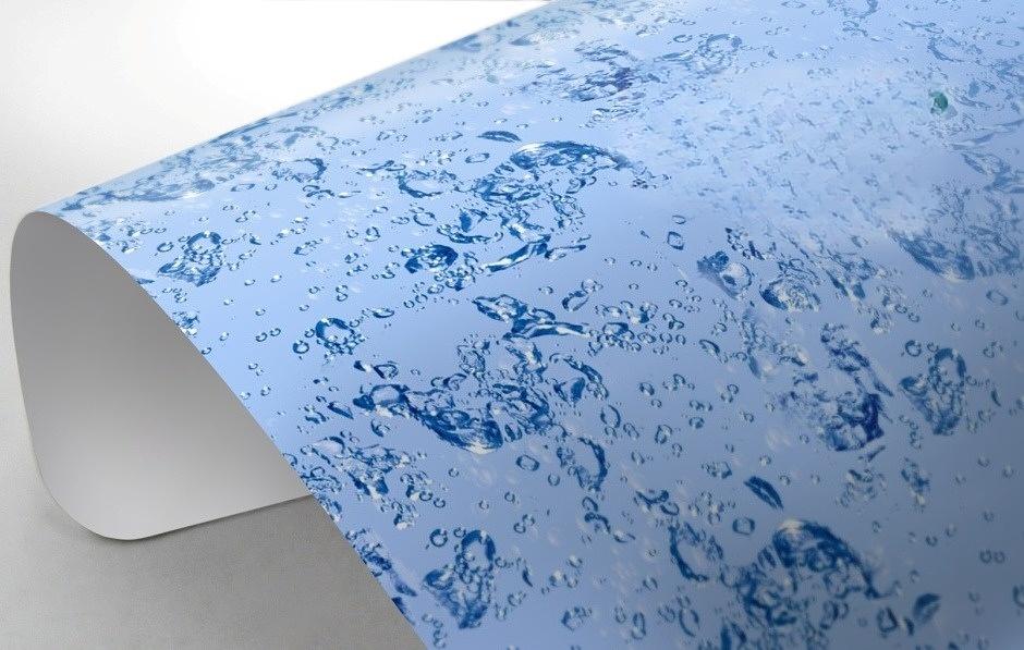 Плёнка ПВХ «MSD Premium Капля», фотопечать, для производства натяжных потолков, фактурное матовое покрытие ОПТ фото 1