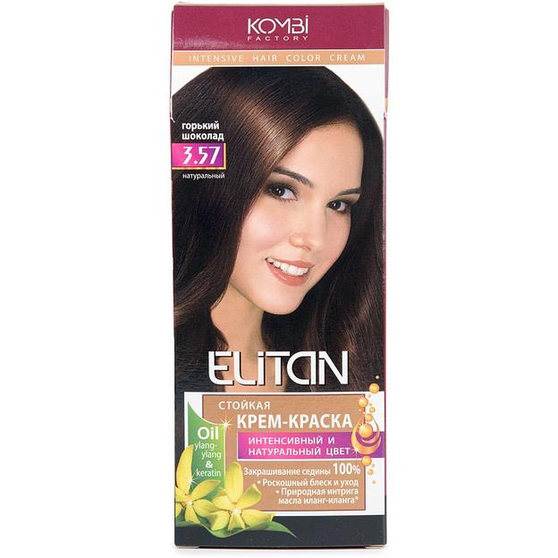 Элитан стойкая крем-краска для волос тон 3.57 горький шоколад фото 1