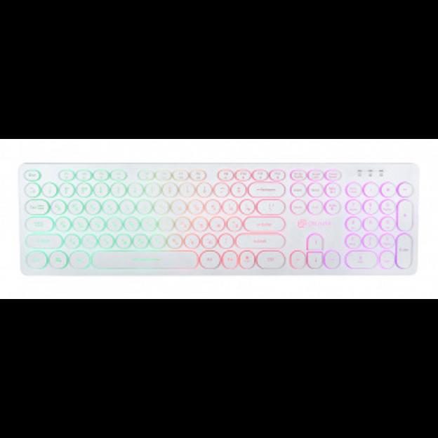 Oklick 420MRL white USB slim Multimedia LED [1091227] фото 5