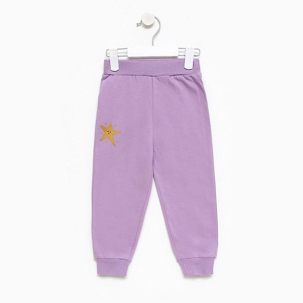 Брюки для девочки, рост 98 см сиреневый ОПТ фото 1