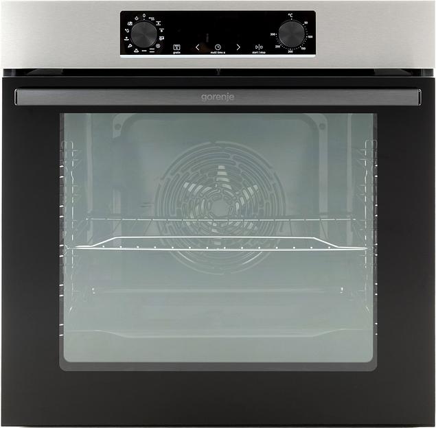 Духовой шкаф Gorenje/ Духовой шкаф Gorenje, полезный объем 77 л, механическое управление, сенсорный программатор IconLED, многоуровневое приготовление, дверца CompactDoor 2 стекла + 1 термослой, эмаль EcoClean, очистка паром, энергоэффективность А, цвет фото 1