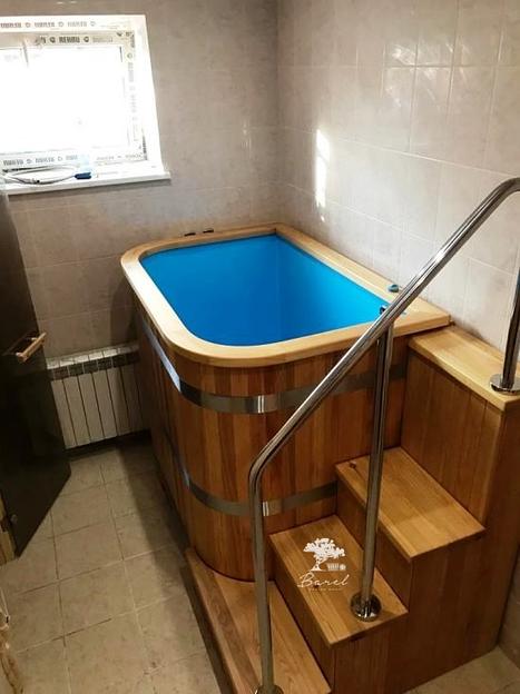 Купель из дерева с пластиком прямоугольная №4 фото 3