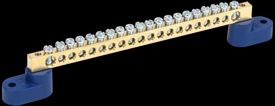 Шина нулевая на 2 угловых изоляторах ШНИ-6х9-20-У2-С фото 1