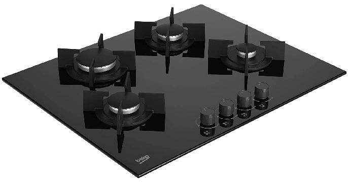 Газовая варочная поверхность Beko HING642202SB черный фото 3