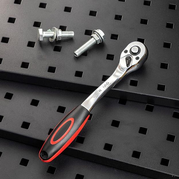 Ключи Deli Ключ-трещотка Deli DL2422 3/8" длина 200мм, 72 зуба, шестерня Cr-Mo, быстросъемная фото 6