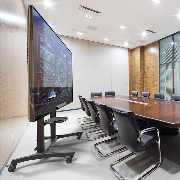 ONKRON TS1991 eLift моторизированная стойка для телевизора с кронштейном 50"-100", мобильная, черная фото 2