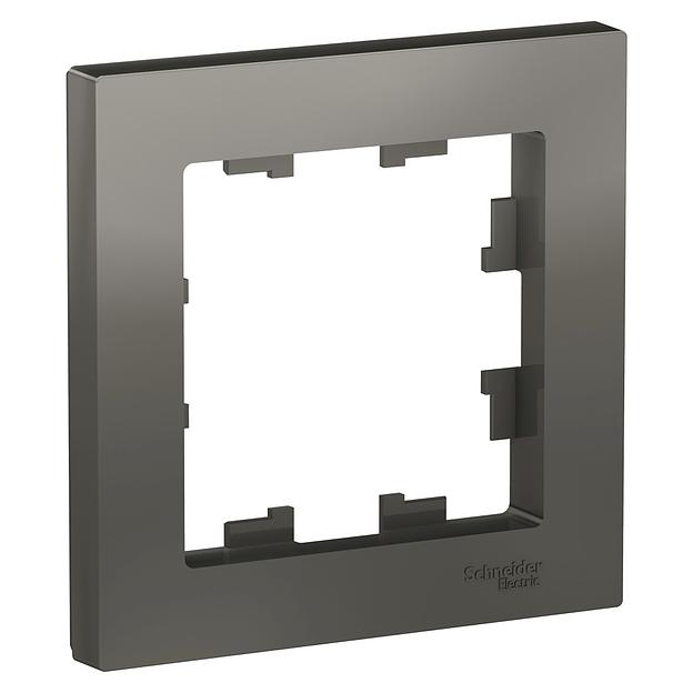 Systeme electric ATN000901 ATLASDESIGN 1-постовая РАМКА, СТАЛЬ фото 1