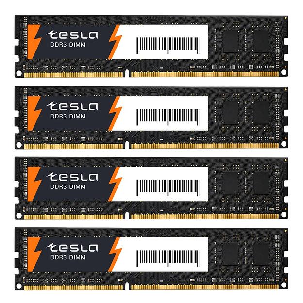 Память TESLA DDR3 DIMM 8Гб, 1600MHz/CL11, Retail, 4 шт. (TSLD3-1600-C11-8G-K4) фото 1