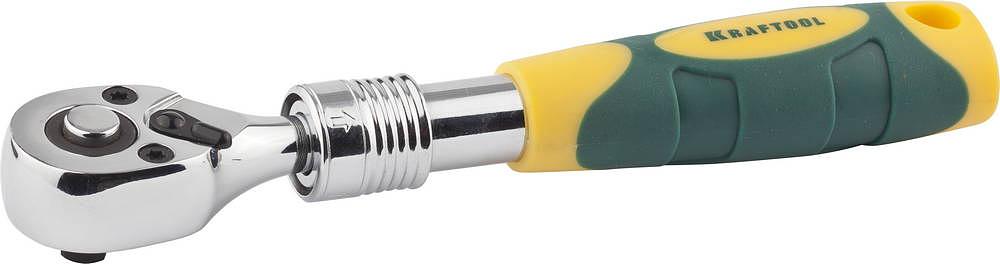 KRAFTOOL 1/4″, 72 зубца, телескопическая трещотка для торцовых головок, Pro (27798-1/4) фото 2