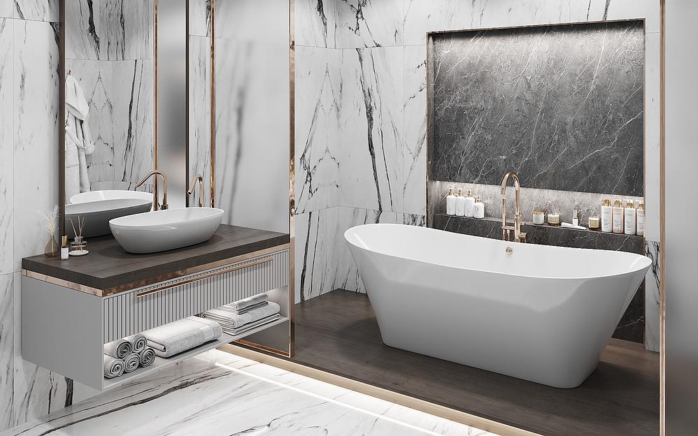 Ванна овальная отдельностоящая ESSE «BORAX» ОПТ фото 2