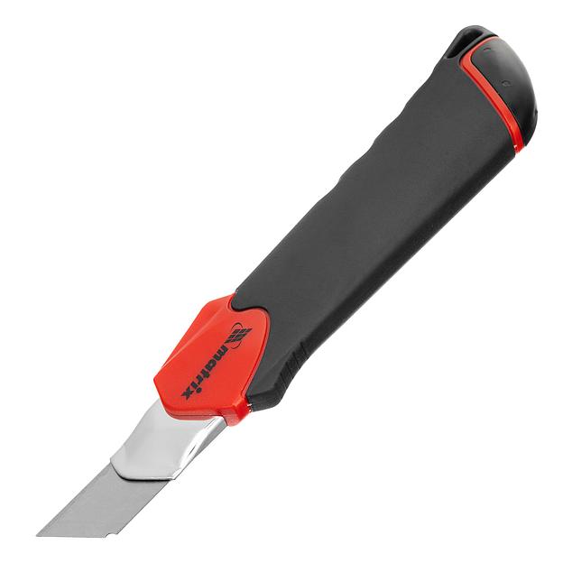 Нож, 18 мм выдвиж. лезвие QUICK BLADE мет. направл., двойная фикс., эргоном. двухком.рук. фото 2