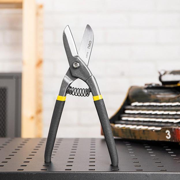 Режущий инструмент (пилы, ножовки, ножи, ножницы) Deli Ножницы по металлу прямые Deli DL4371 250мм, высокоуглеродистая сталь 55, прорезиненная рукоятка фото 5