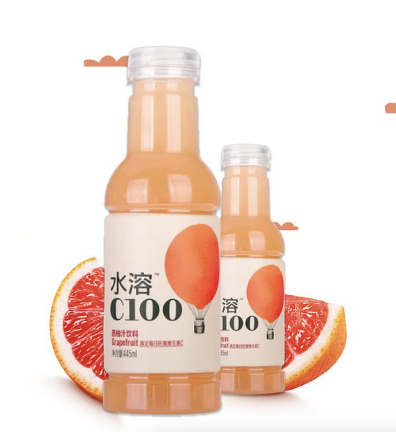 Напиток безалкогольный негазированный «C 100» Красный грейпфрут 445 мл, опт фото 1