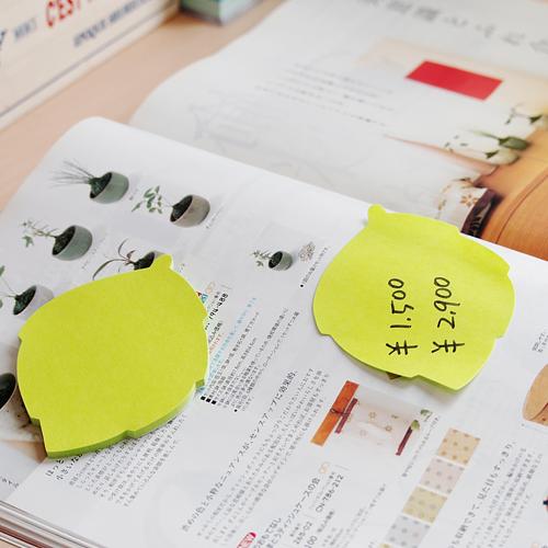 Блок самоклеящийся бумажный Stick`n 21543 70x70мм 50лист. 70г/м2 неон зеленый вырубной клей по периметру "листок" европодвес фото 5