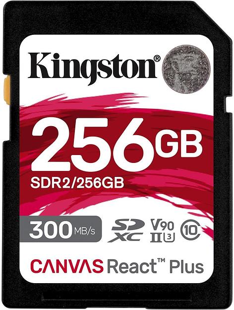 Флеш карта SDXC 256Gb Class10 Kingston SDR2/256GB Canvas React Plus w/o adapter фото 1