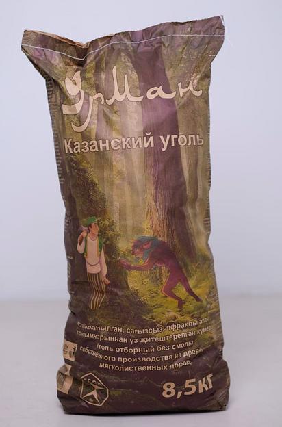 Уголь древесный урман казанский уголь 8.5 кг фото 1