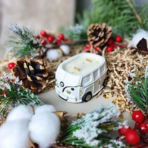 Свеча в кашпо «Фургон» ОПТ фото 1