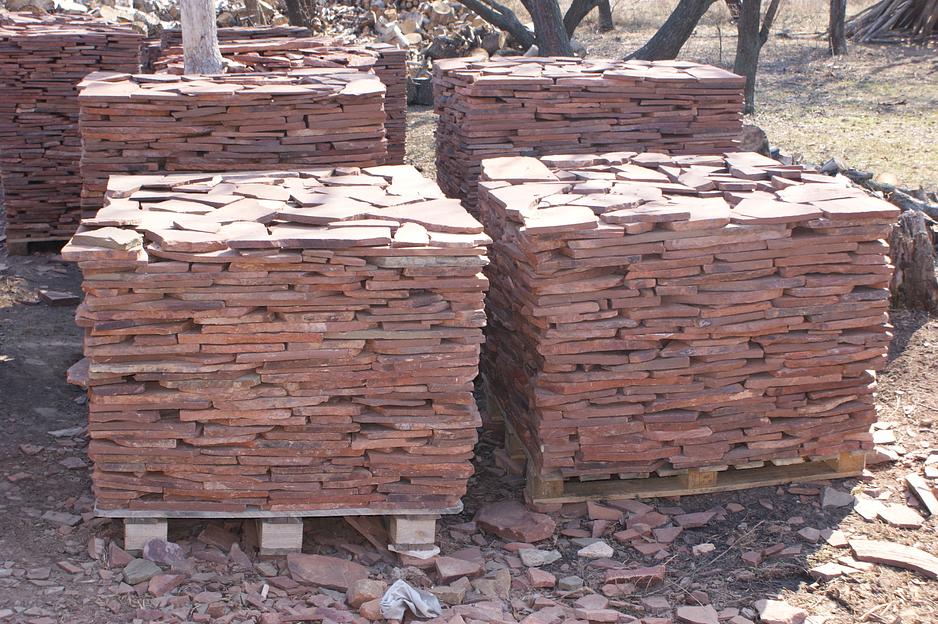 Песчаник плитняк Терракот красный /м2 (20 мм) фото 1