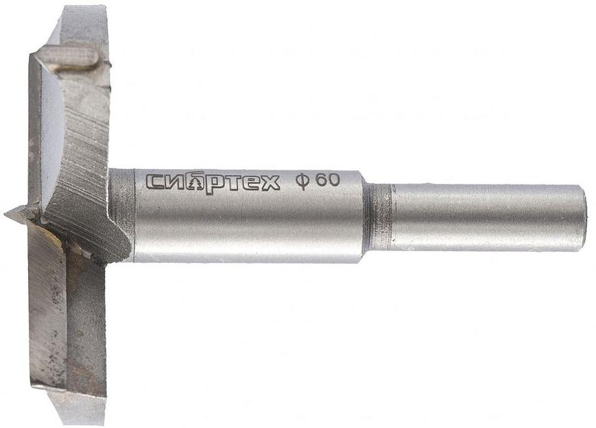Сверло Сибртех 704860 по дереву Д=60мм Дл=80.5мм (1пред.) для дрелей/перфораторов фото 3