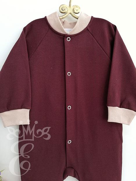 Комбинезон для малышей «Её малышество» бордовый, 2118КБр, опт фото 2