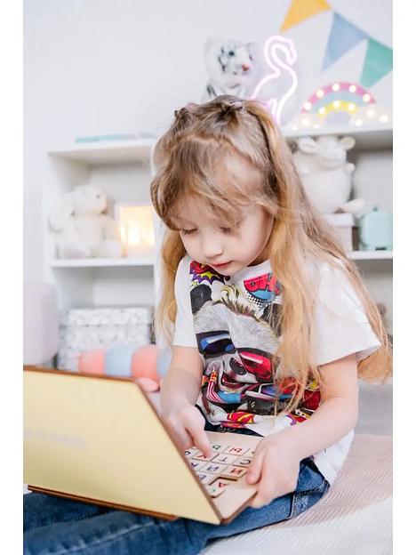 Деревянный ноутбук «Учим буквы и цифры» Art Plywood жёлтый, опт фото 9