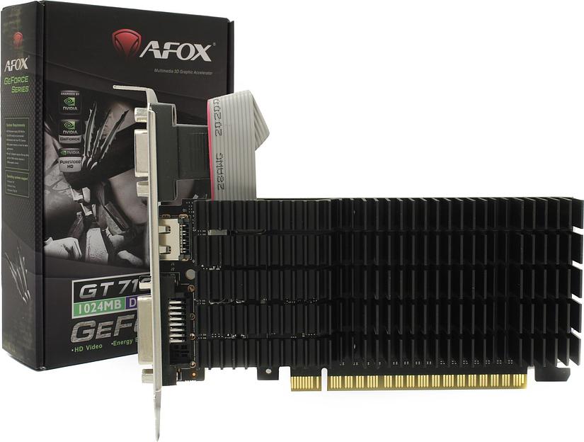 Видеокарта AFOX NVIDIA GeForce GT710, 1Гб GDDR3, 64 бита, LP, Retail (AF710-1024D3L5-V4) фото 2
