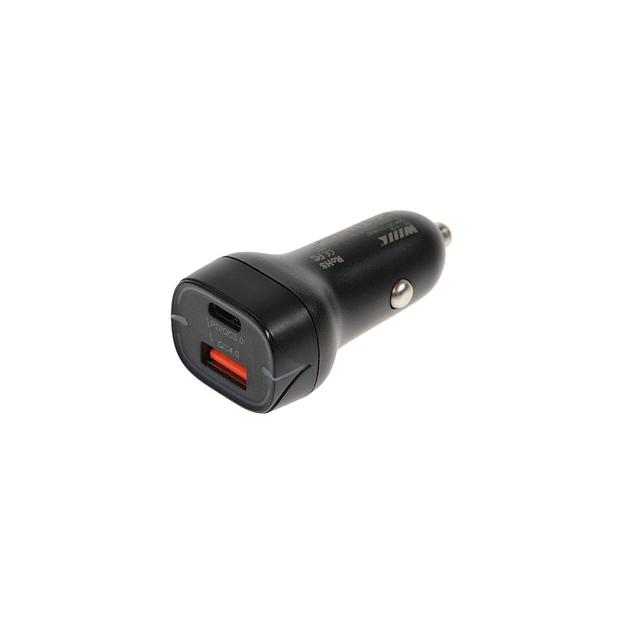 Автомобильное зарядное устройство Wiiix UCC-7-2-08, USB-A, USB-C, 50Вт, 3A, черный фото 1