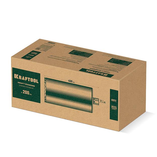 KRAFTOOL DIAMOND 200 мм (450 мм, 1 1/4″, лазерная сварка, сухое сверление с микроударом), алмазная коронка по железобетону (29825-200) фото 8