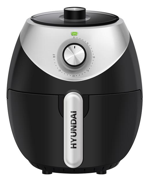 Аэрогриль Hyundai HYF-3456 1500Вт черный/серебристый фото 1