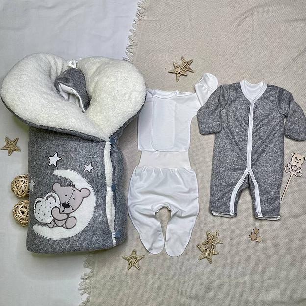 №407 Комплект на выписку «Лунный мишка» ОПТ фото 1