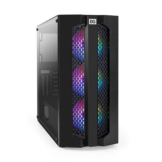 Exegate EX294966RUS Корпус Miditower ExeGate EVO-9205 (ATX, без БП, с окном, 1*USB+1*USB3.0, аудио, 3 вент. 12см с RGB подсветкой) фото 1