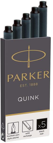 Картридж Parker Quink Z11 (CW1950382) черные чернила для ручек перьевых (5шт) фото 1
