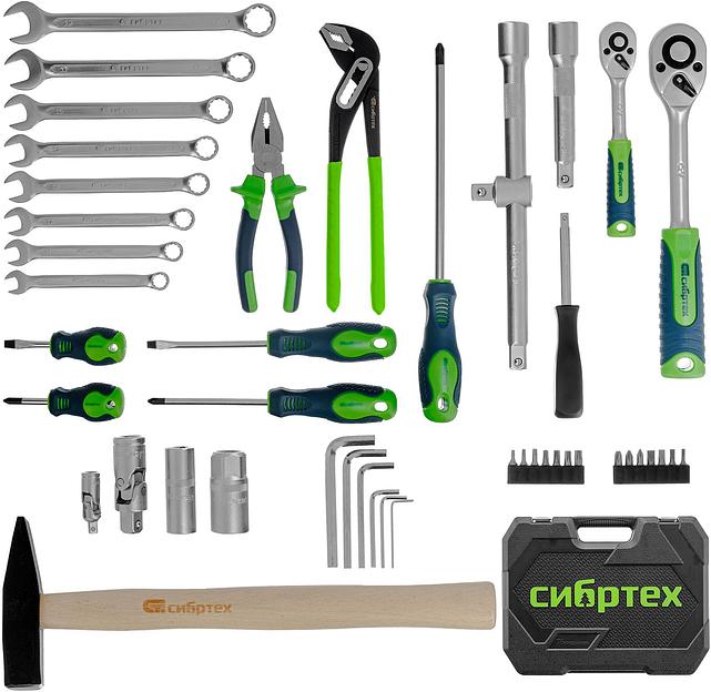 Набор инструментов Сибртех 13394 76 предметов (жесткий кейс) фото 2