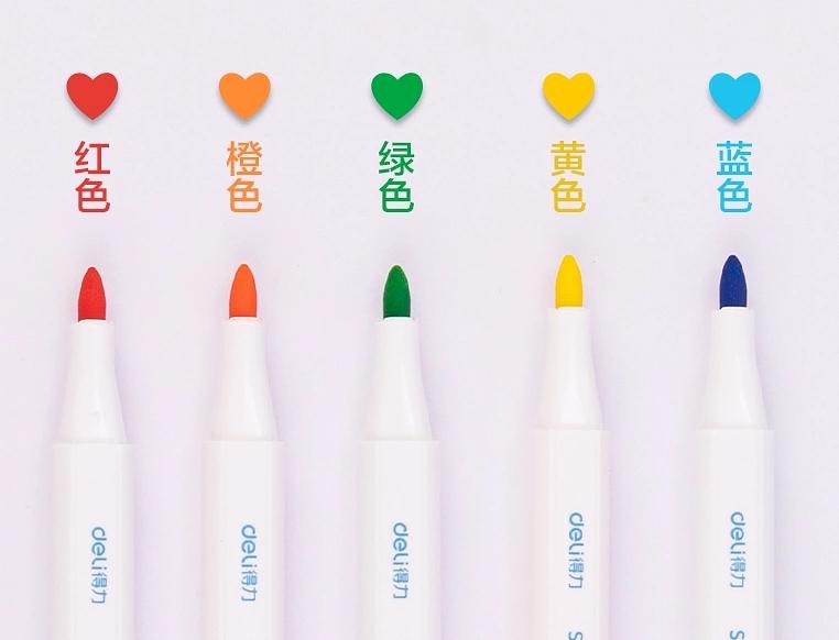 Фломастеры для керамики Deli SU100 Невентилируемый 5цв. ПВХ-бокс (5шт.) фото 3