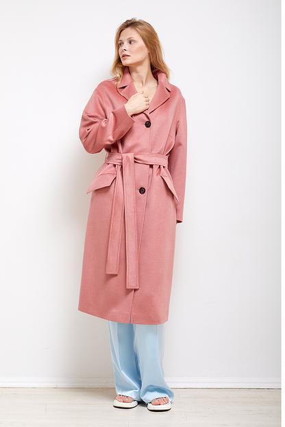 Женское демисезонное пальто деловое Mmoda розовый, арт.2202438-1 фото 2