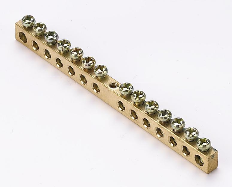 Шина нулевая 6х9 (14групп/центр) ШН-101 фото 1