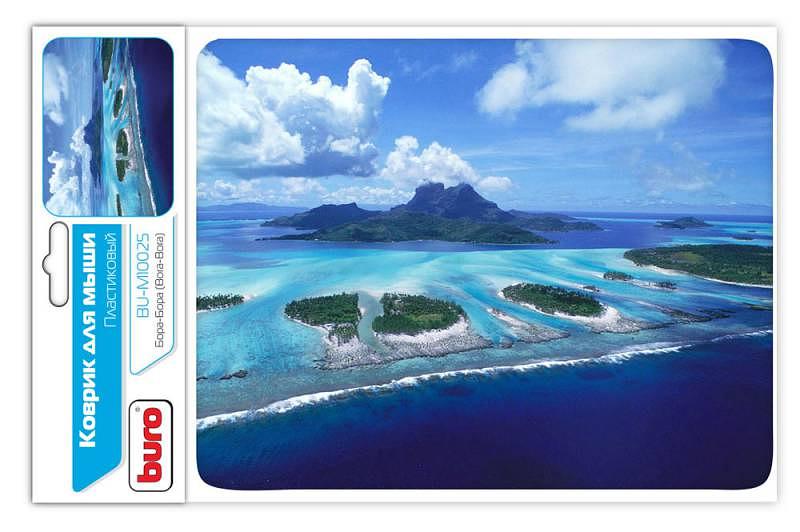 Коврик для мыши Buro BU-M10025 рисунок/Бора-Бора 230x180x2мм фото 1