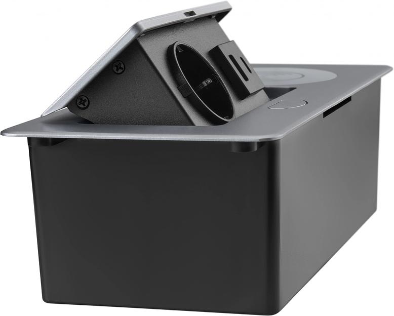 Розетка Cactus CS-SOCKET-USBA/C-WLESS для столешницы серебристый фото 3