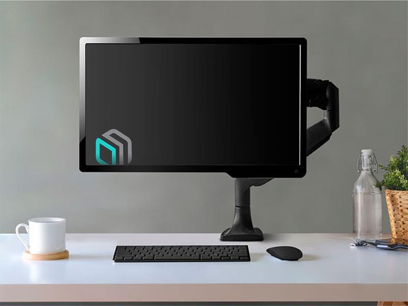 Кронштейн для мониторов Onkron G100 белый 13"-32" макс.9кг настольный поворот и наклон верт.перемещ. фото 6