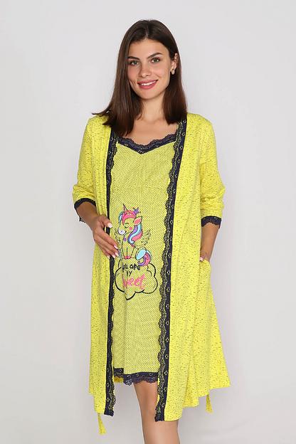 Комплект Style Magro домашний женский «Little» жёлтый, опт фото 1