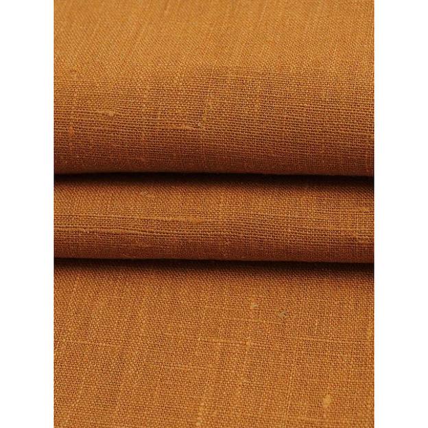 Ткань лён 100% крашеная «Золото инков» умягчённая ОПТ фото 2